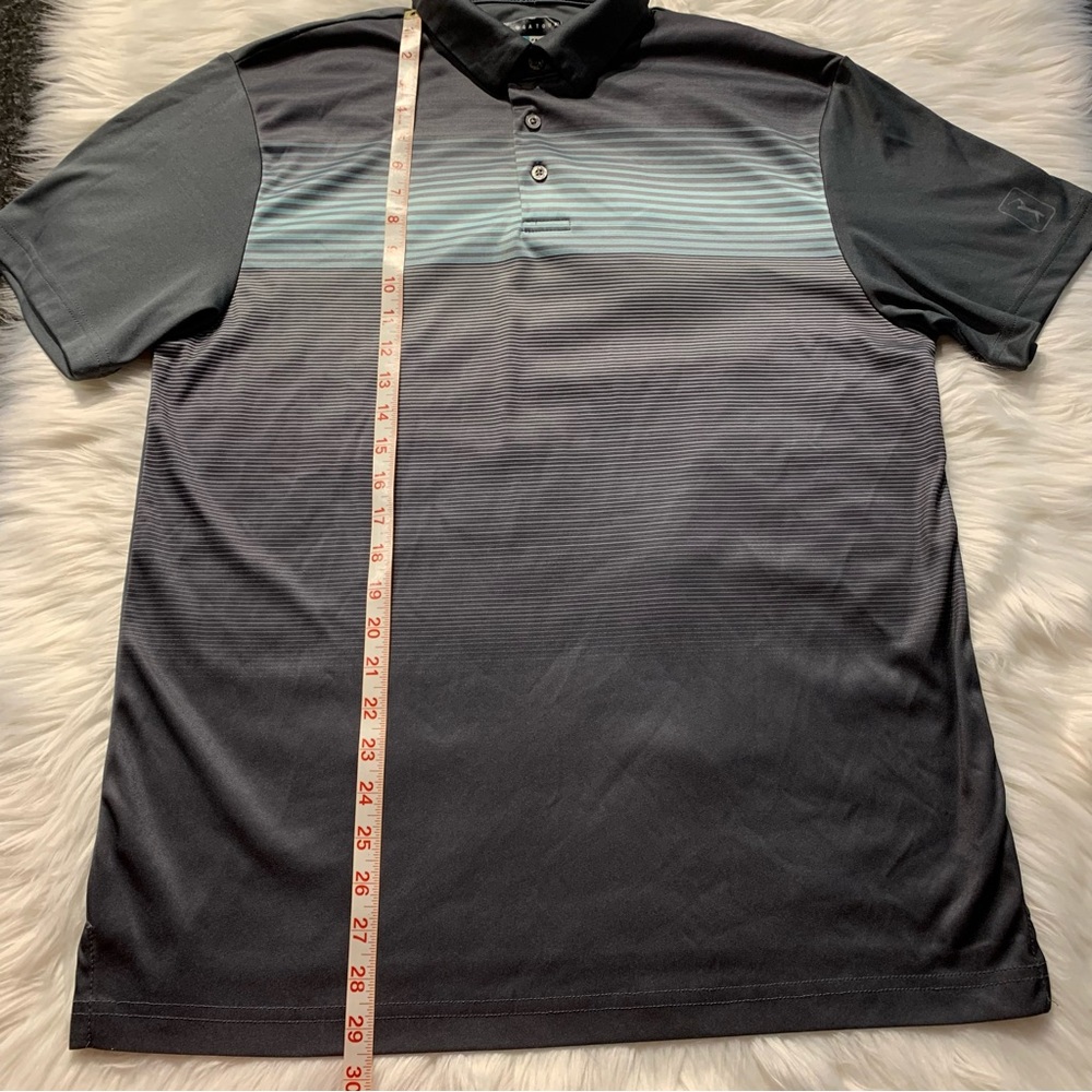 PGA TOUR APPAREL Ombre Fade Chest Print Short Sleeve Golf Polo Shirt - Picture 12 of 14